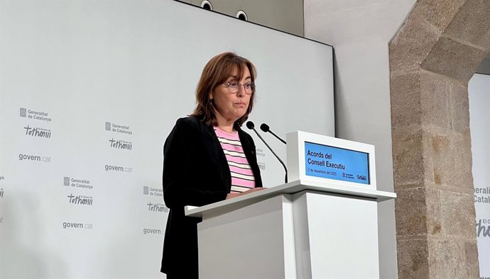 La consellera de Territorio, Vivienda y Transición Ecológica y portavoz de la Generalitat, Sílvia Paneque, en una rueda de prensa tras el Consell Executiu