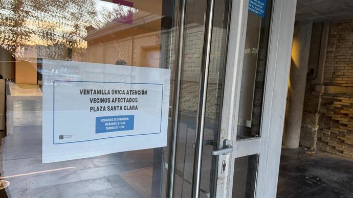 Ventanilla única para los afectados de la plaza Santa Clara de Huesca.