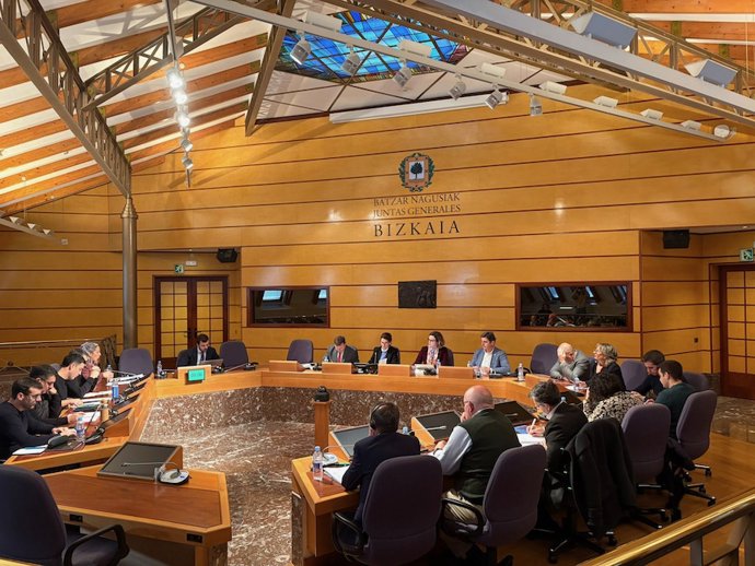 Comparecencia de la diputada general de Bizkaia, Elixabete Etxanobe, en la Comisión Institucional, Buen Gobierno y Transparencia de las Juntas Generales.