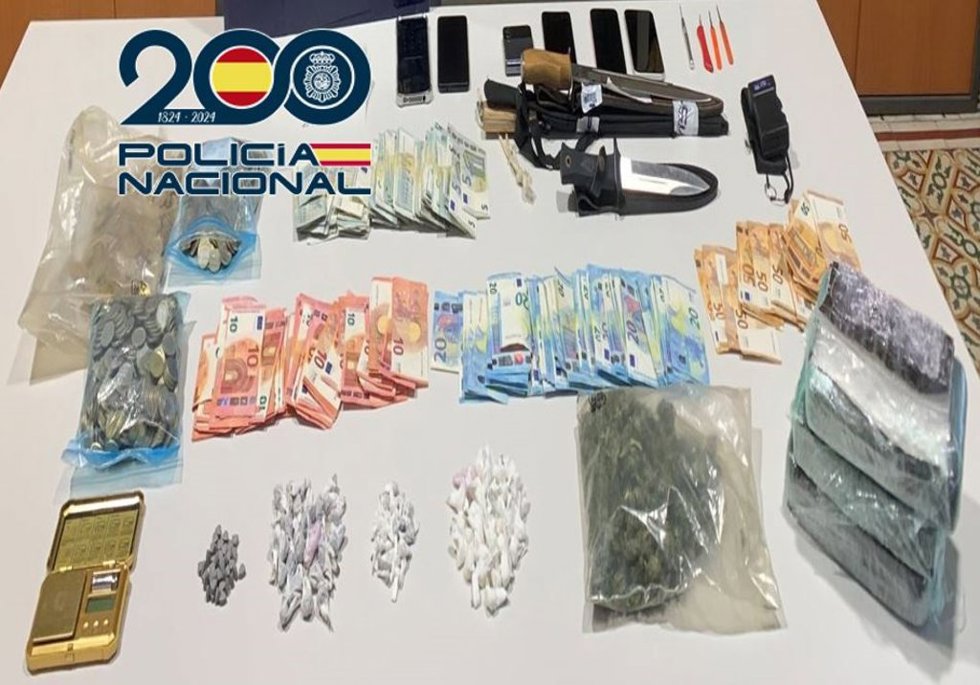 Efectos incautados en la operación Jaula