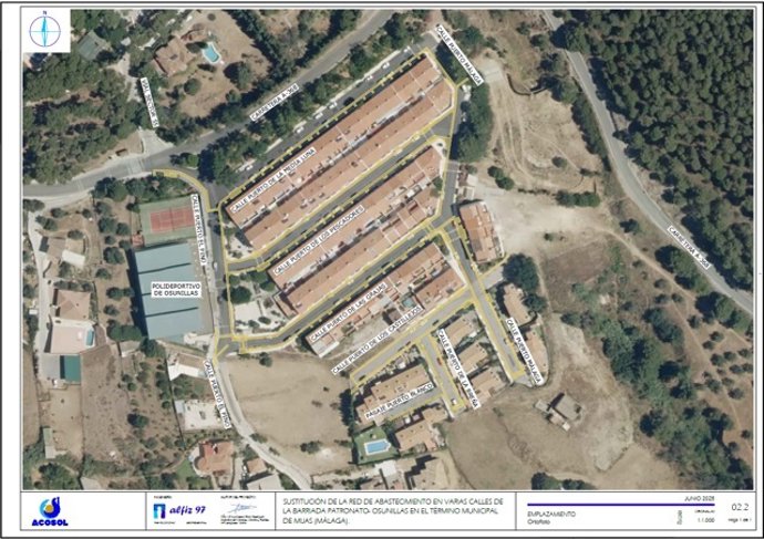 Plano de Osunillas en Mijas.