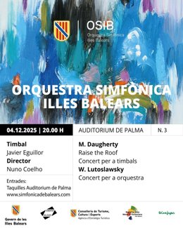 Cartel del concierto de la Orquestra Simfònica de Balears de este jueves.