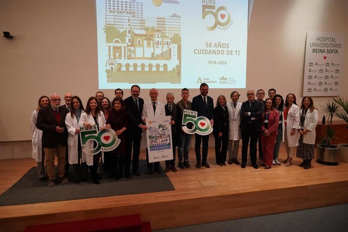 Presentación de la identidad visual para el 50º aniversario del Hospital Universitario Reina Sofía de Córdoba.
