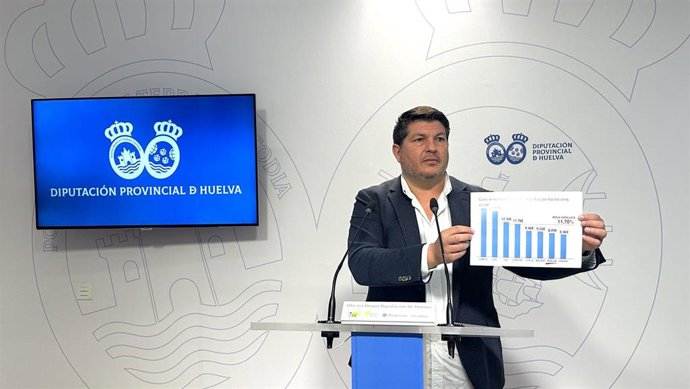 El portavoz del Grupo Izquierda Unida, Verdes Equo, Podemos, Iniciativa en la Diputación de Huelva, Marcos Toti.