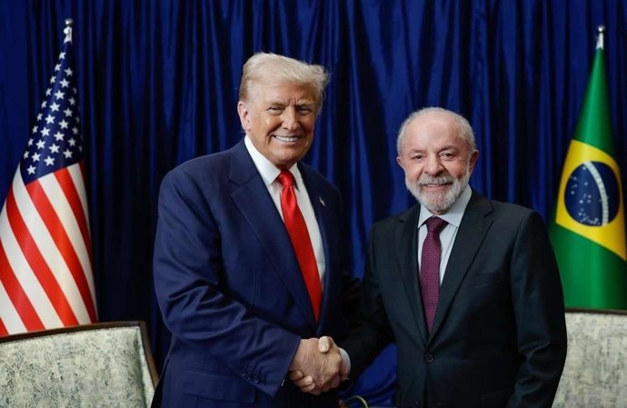 Archivo - Donald Trump y Luiz Inácio Lula da Silva.
