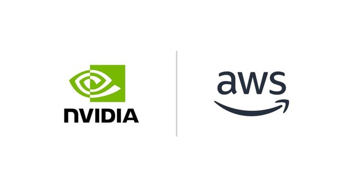 Logos de Nvidia y Amazon Web Services (AWS).