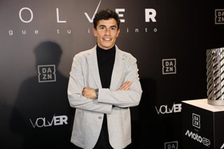 Marc Márquez, durante el preestreno de 'Volver'.