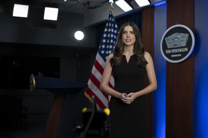 Archivo - La portavoz del Departamento de Defensa de Estados Unidos, Kingsley Wilson