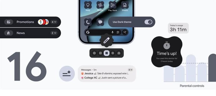 Novedades en Android 16