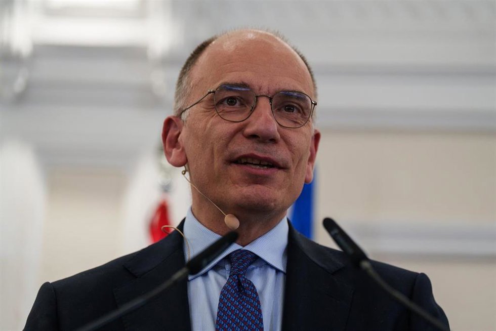 Archivo - El exprimer ministro del Consejo de Ministros de Italia, Enrico Letta, interviene durante la presentación del informe 'Mucho más que un mercado', en el ICAM, a 2 de abril de 2025, Madrid (España). Este informe ha sido solicitado expresamente a