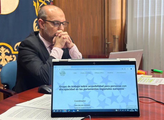 Archivo - El presidente del Parlamento Autonómico, Pablo Bellido