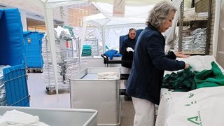 Servicio de lavandería del Hospital Juan Ramón Jiménez de Huelva.
