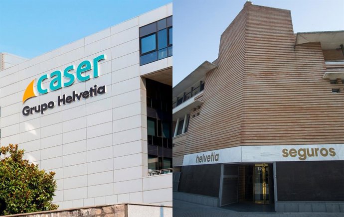 Archivo - Logos de Caser y Helvetia Seguros