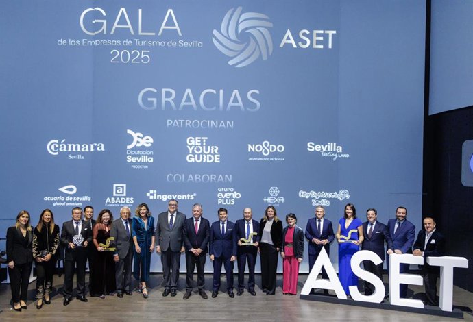 La Gala del Turismo de ASET celebra el liderazgo del sector con 130 asociados y el 25% del PIB de la ciudad