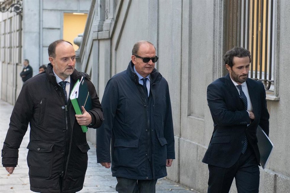 El exdirectivo de Acciona Justo Vicente Pelegrini a su llegada al Tribunal Supremo.