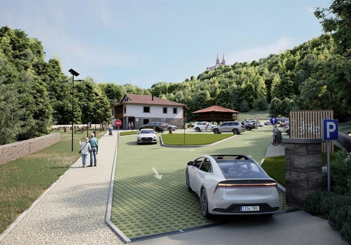 Comienza la recuperación de la finca de Les Llanes para construir un aparcamiento y una senda a Covadonga