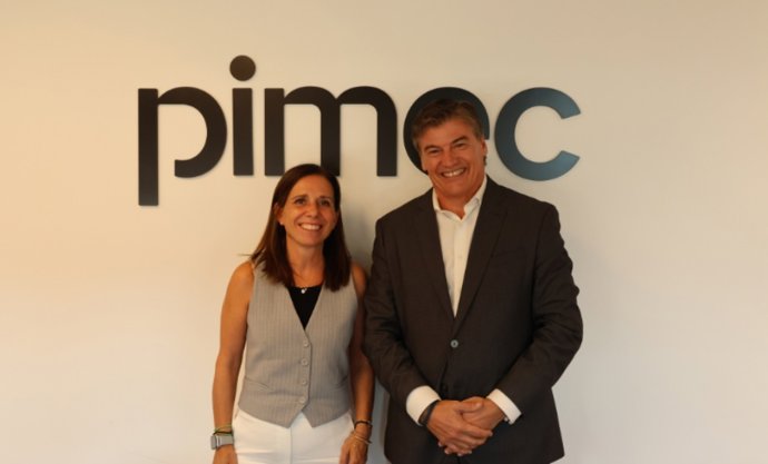 Eulàlia Planes y Antoni Cañete, presidente de Pimec.