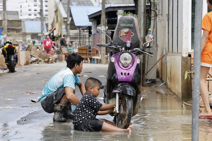 Imagen de archivo de las inundaciones en Tailandia.