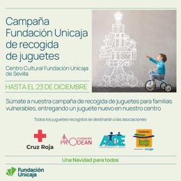 Campaña de recogida de juguetes para menores de familias vulnerables en Sevilla