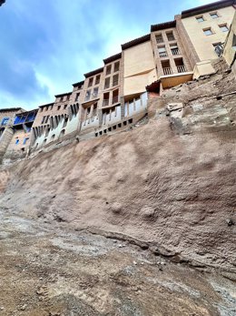 El Ayuntamiento de Tarazona finaliza la estabilización de las Casas Colgadas y los vecinos pueden regresar