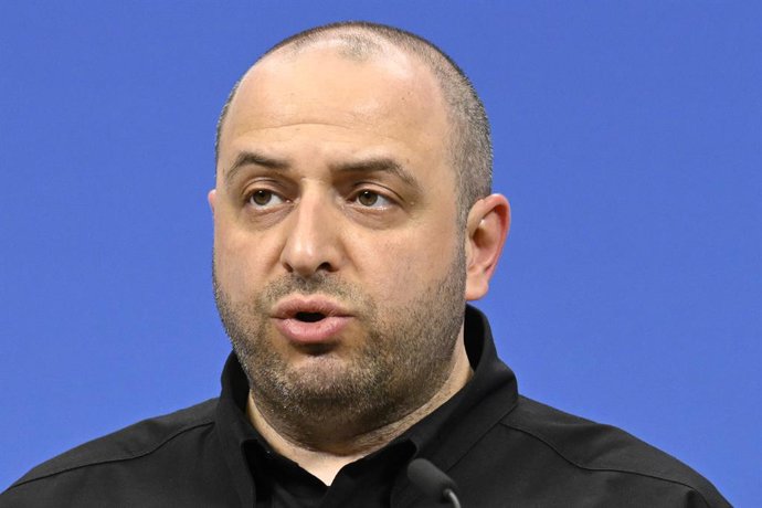 Archivo - June 4, 2025: Ukrainian Defence Minister Rustem Umerov  address the media following the 28th Ukraine Defence Contact Group meeting at NATO headquarters in Brussels, Belgium, 04.06.2025. The ministers announced enhanced military aid for Ukraine, 