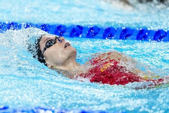 Archivo - Carmen Weiler Sastre of Spain competes during Women's 200m Backstroke Semifinals of the Swimming on Paris La Defense Arena during the Paris 2024 Olympics Games on August 1, 2024 in Paris, France.