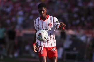 Archivo - Yaser Asprilla of Girona FC in action during the Spanish league, La Liga EA Sports, football match played between Girona FC and Rayo Vallecano at Estadio de Montilivi on August 15, 2025 in Girona, Spain.