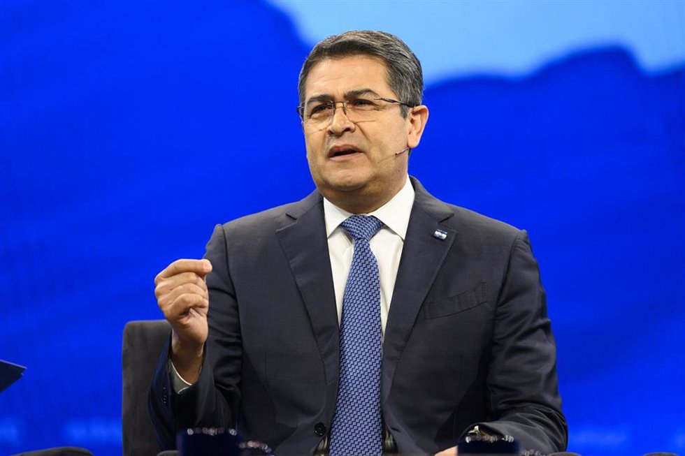 Archivo - El expresidente de Honduras Juan Orlando Hernández