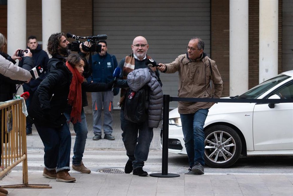 Suárez, a su llegada a los juzgados de Catarroja