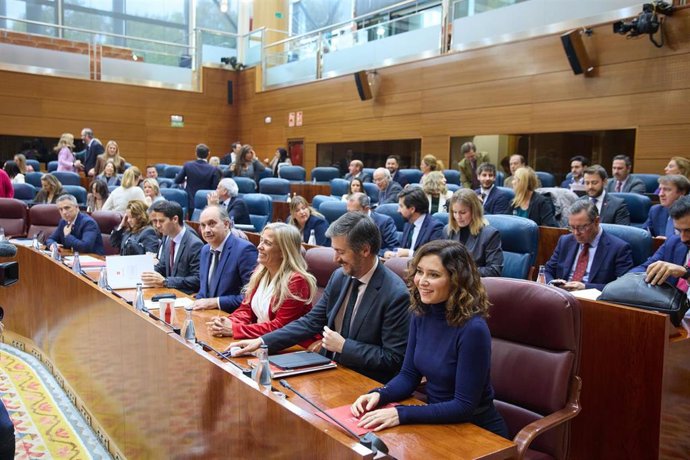 Archivo - La bancada popular durante un pleno en la Asamblea de Madrid, a 14 de noviembre de 2024, en Madrid (España)