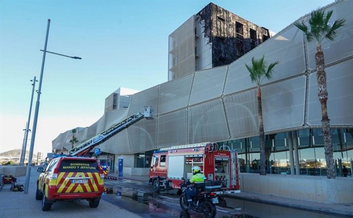 Incendio del bloque 5 del Hospital Santa Lucía de Cartagena