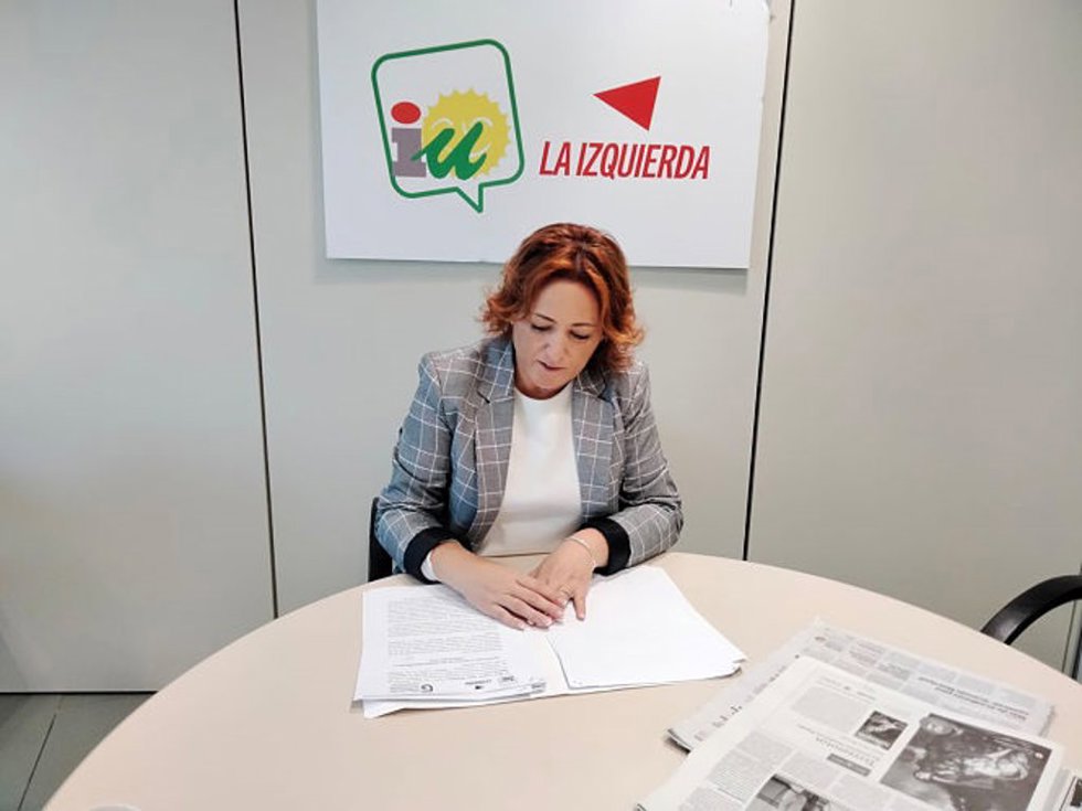 Archivo - La coordinadora provincial de IU en Granada, Mari Carmen Pérez, en imagen de archivo