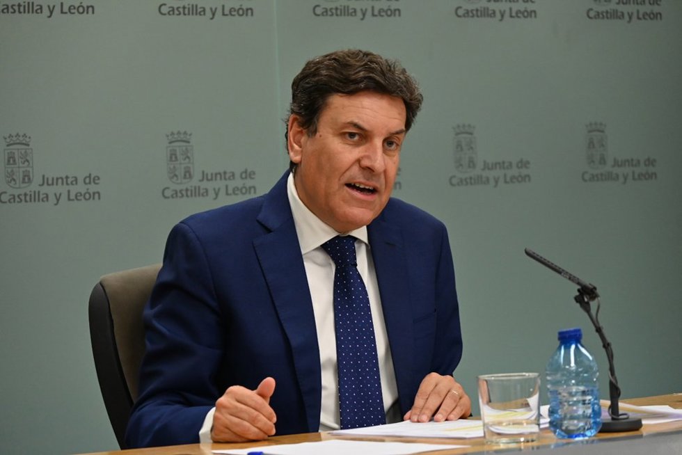 El consejero de Economía y Hacienda y portavoz de la Junta de Castilla y León, Carlos Fernández Carriedo, en una imagen de archivo del Consejo de Gobierno.