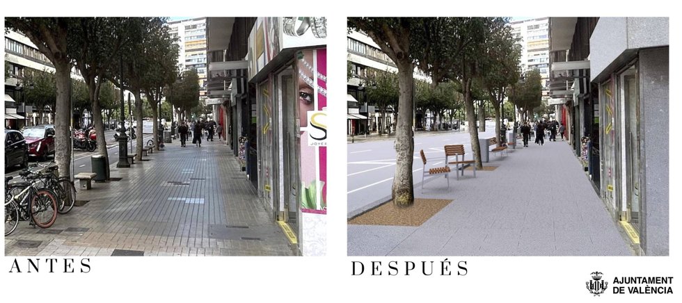 Recreación de la remodelación de la calle Colón