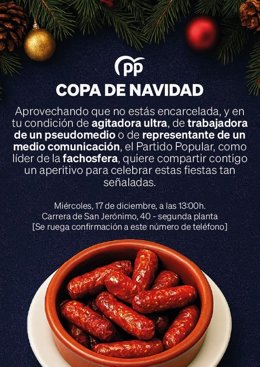 Imagen de la copa de Navidad del PP