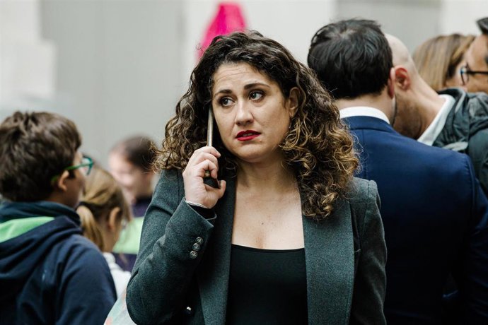 La portavoz adjunta del PSOE en el Ayuntamiento, Enma López, en el acto de la Constitución del Consistorio.