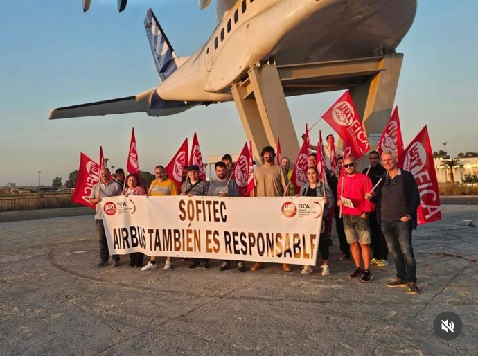 Imagen de archivo de UGT en Airbus.