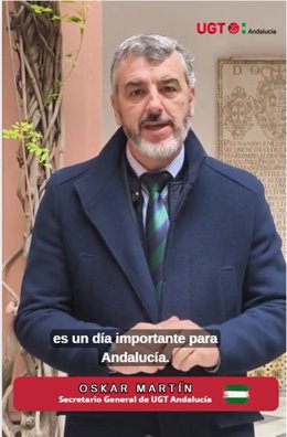 Secretario general de UGT Andalucía, Oskar Martín.