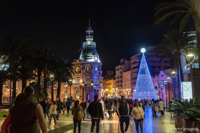 Cartagena iluminada en Navidad-Archivo