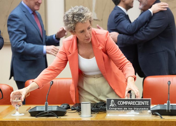 Archivo - Arquivo - A Secretária de Estado de Segurança, Aina Calvo, comparece perante o Comitê Conjunto de Segurança Nacional, no Congresso, em 6 de outubro de 2025, em Madri (Espanha).