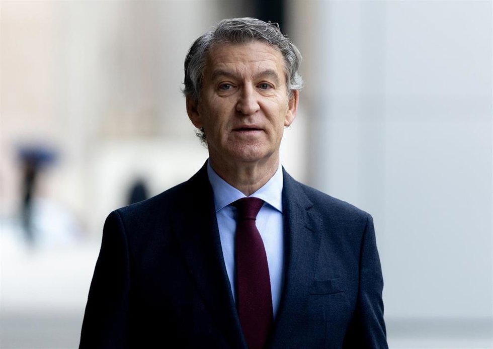 El presidente del PP, Alberto Núñez Feijóo