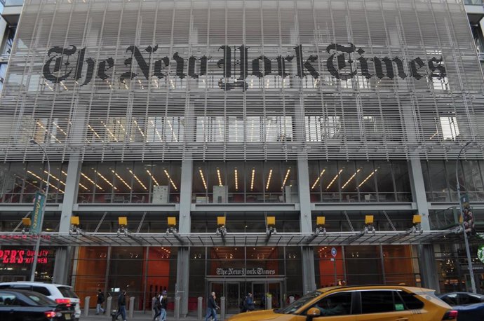 Archivo - Sede de 'New York Times' en Manhattan, Nueva York.