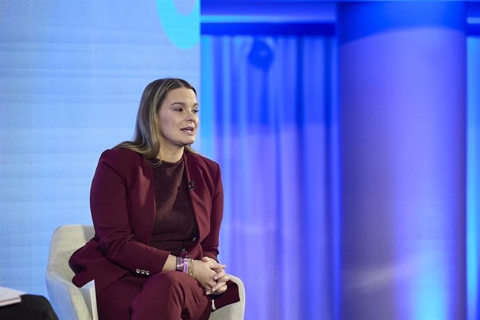 La presidenta de las Islas Baleares, Marga Prohens, durante el Congreso España 360º, en el Hotel Palace, a 27 de noviembre de 2025, en Madrid (España).