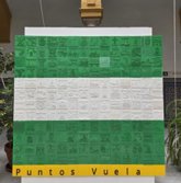 Foto: Un total de 160 Puntos Vuela diseñan una bandera en 3D con símbolos locales por el 4D, Día de la Bandera
