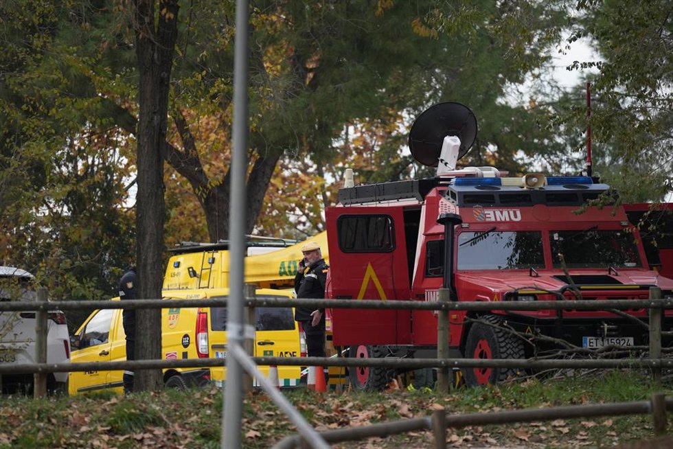 Un camión de la UME, durante la presentación de los medios de la UME para el control de la peste porcina, a 2 de diciembre de 2025, en Barcelona, Cataluña (España).