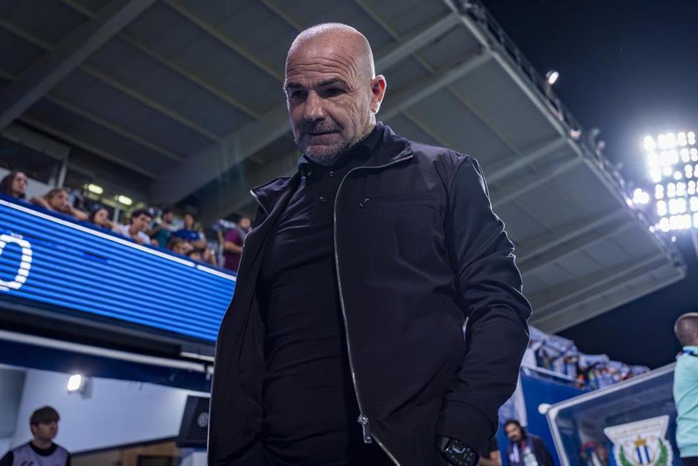 Archivo - Paco López, en un partido del CD Leganés.