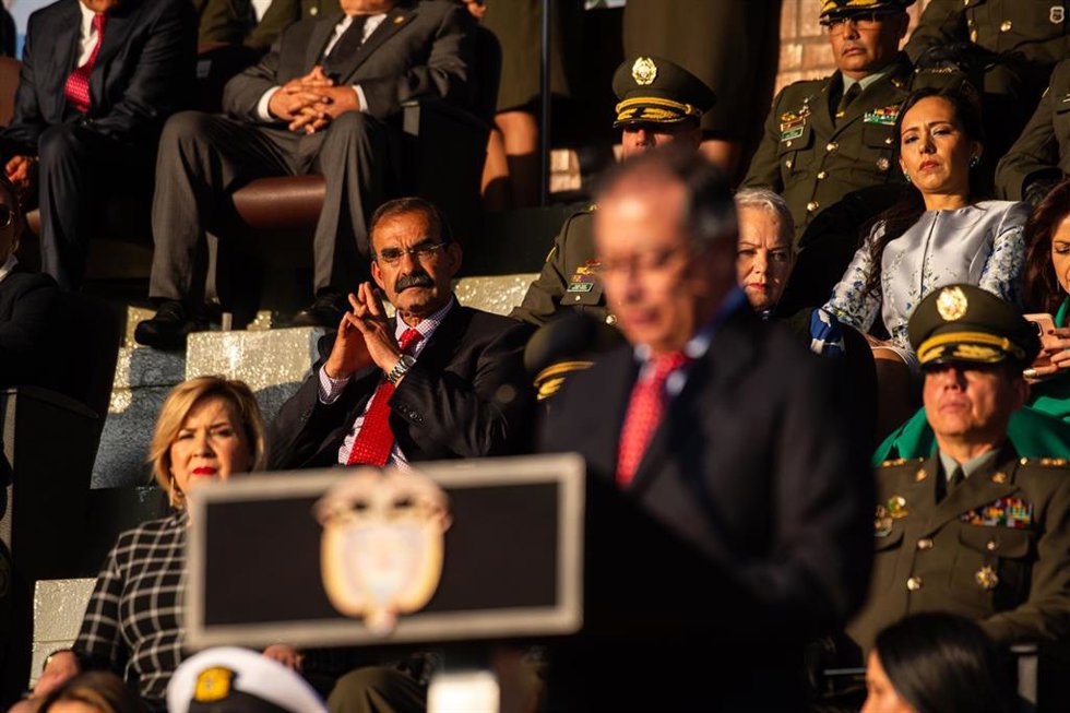 Archivo - El exdirector de la Policía de Colombia y general retirado Rodolfo Palomino (2013-2016)  en un acto en Bogotá en junio de 2014