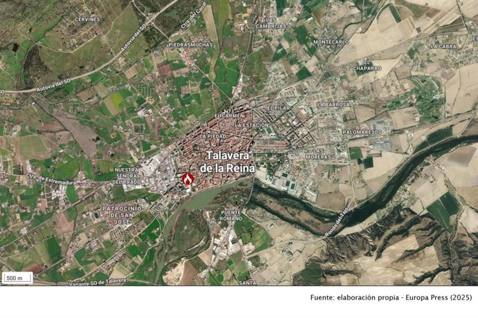 El incendio ha tenido lugar en la calle San Esteban de Talavera de la Reina.