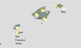 El tiempo hoy, viernes 5 de diciembre, en Baleares.