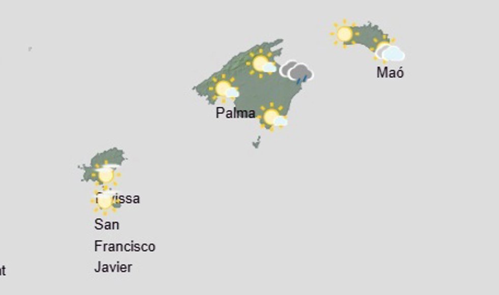El tiempo hoy, viernes 5 de diciembre, en Baleares.